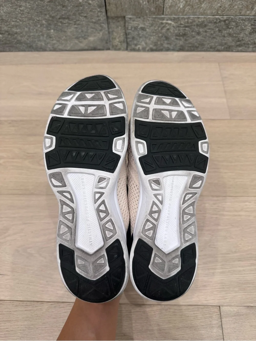 APL Two-Tone Knit Sneakers in Black and Cream